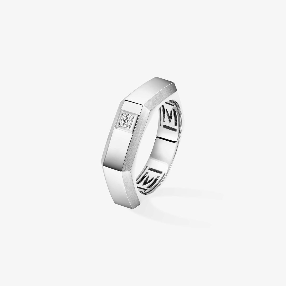 Bague Moderniste or et diamants moyen modèle