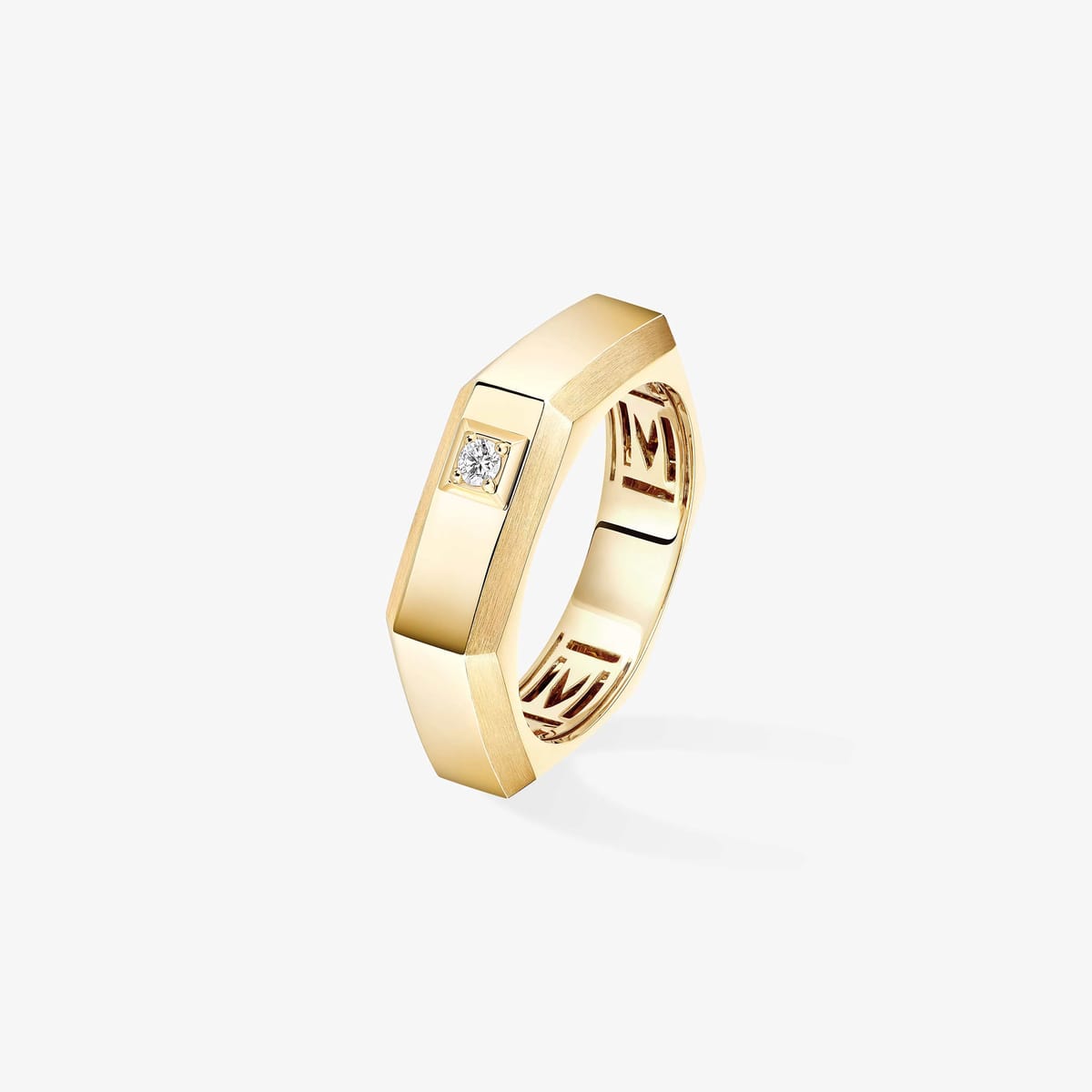 Bague Moderniste or et diamants moyen modèle