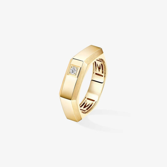 Bague Moderniste or et diamants moyen modèle