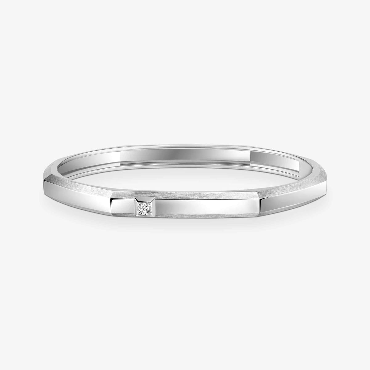 Bracelet Moderniste  or et diamants moyen modèle