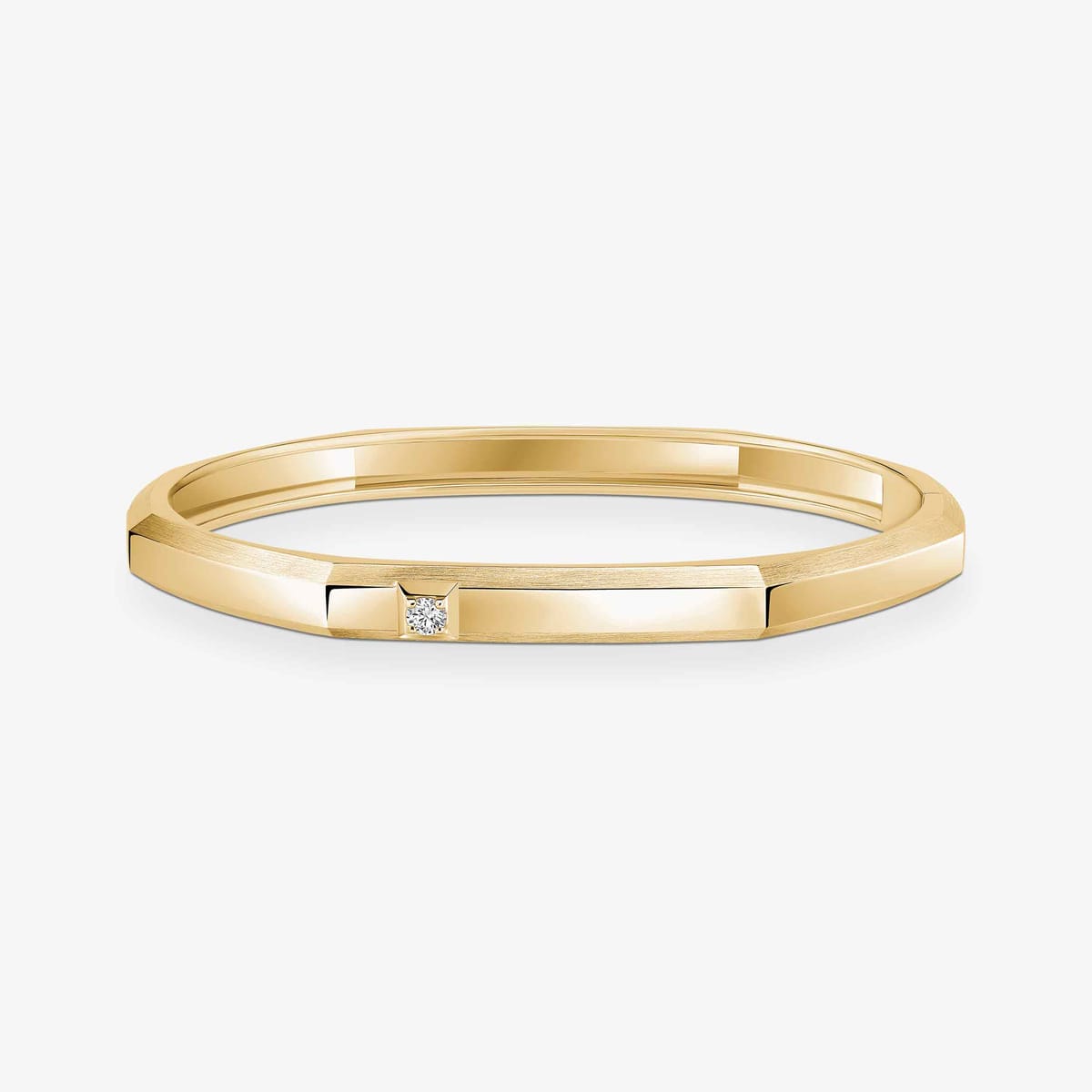 Bracelet Moderniste  or et diamants moyen modèle