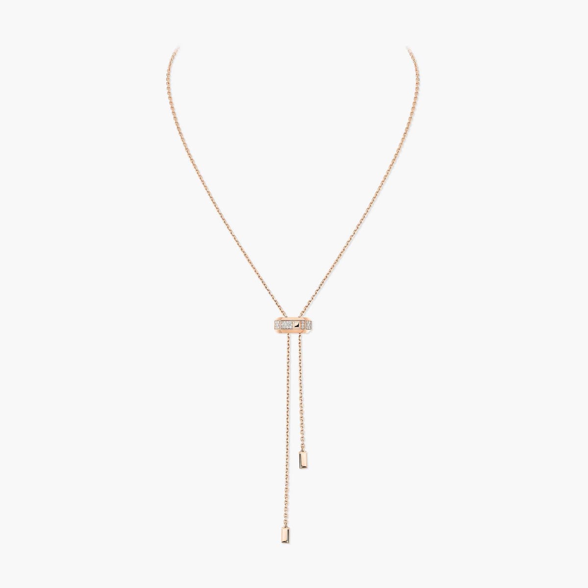 Collier Cravate Moderniste or et diamants