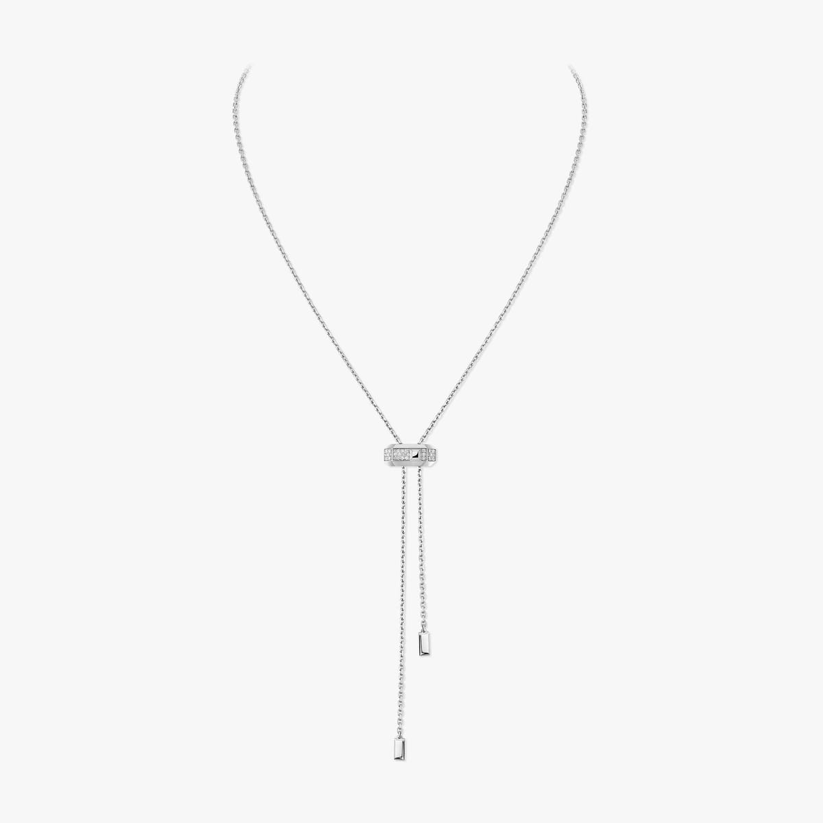 Collier Cravate Moderniste or et diamants