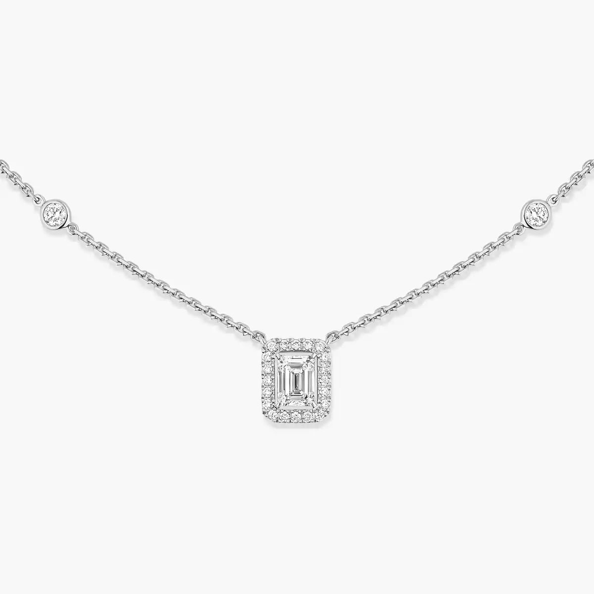 Collier Joy or et diamants taille émeraude