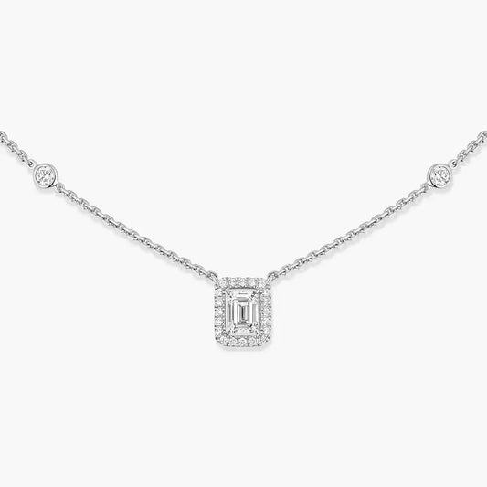 Collier Joy or et diamants taille émeraude