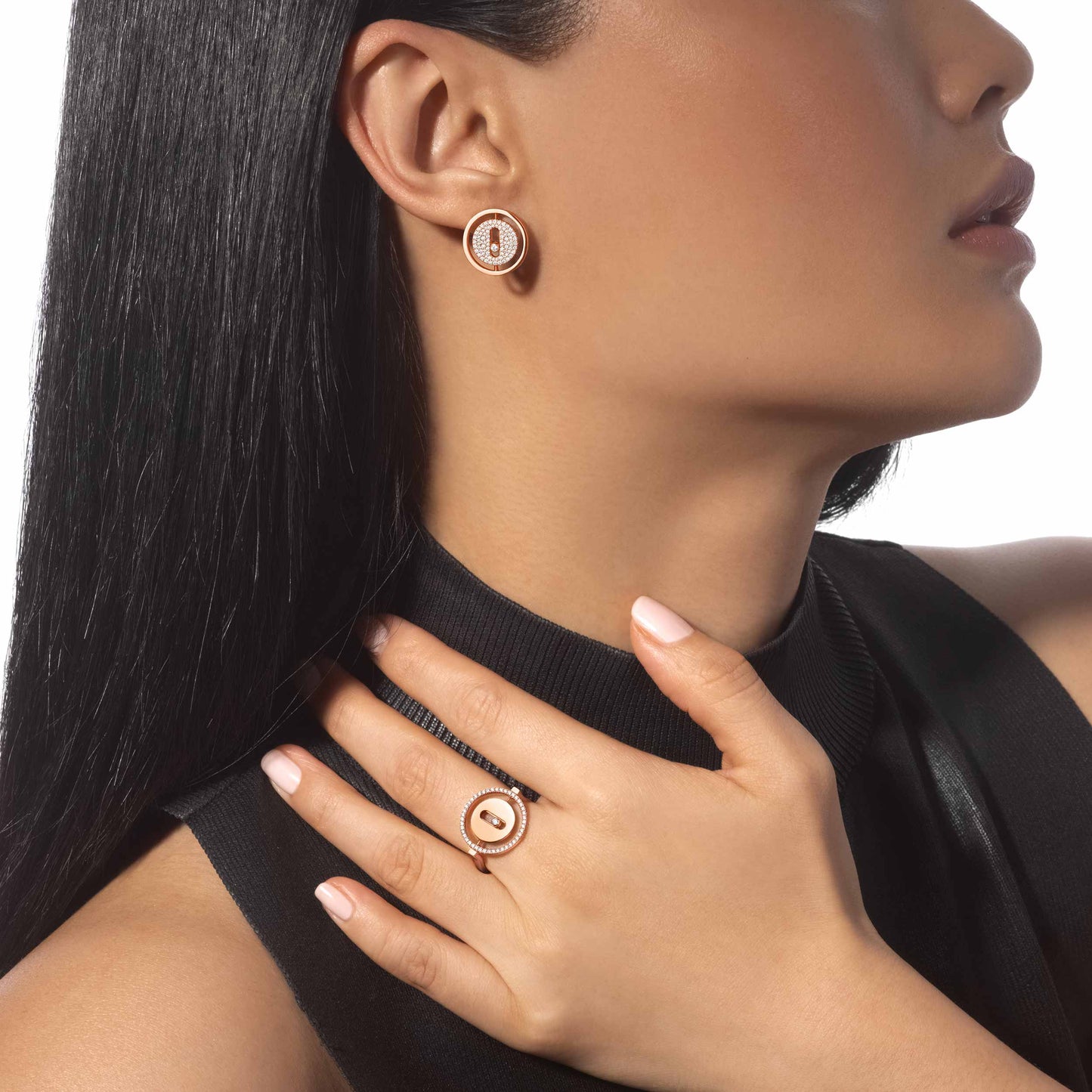 Bague Lucky Move or et diamants petit modèle