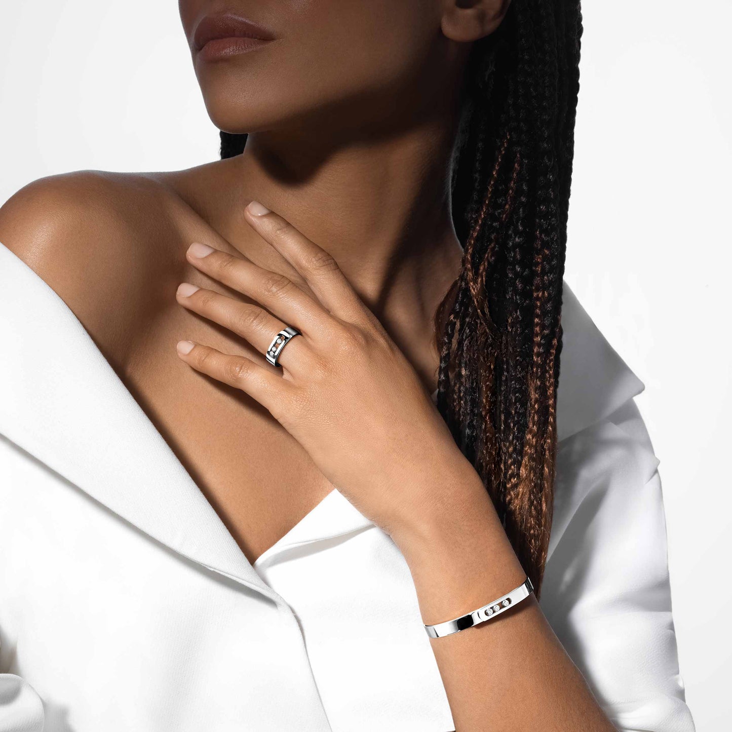 Bague Move Noa or et diamants petit modèle