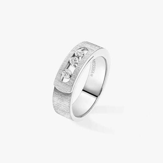 Bague Move Noa or ciselé et diamants