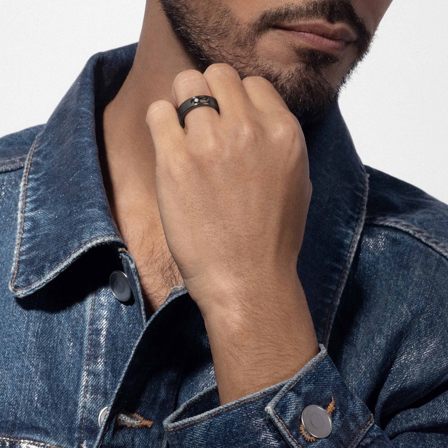 Bague Move Titanium Titane Graphite petit modèle