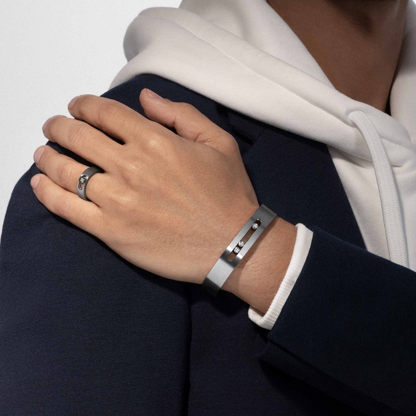 Bague Move Titanium Titane Naturel petit modèle