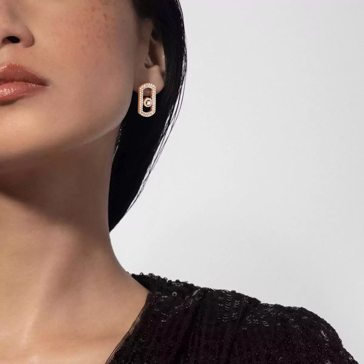 Boucles d'oreilles So Move pavées or et diamants