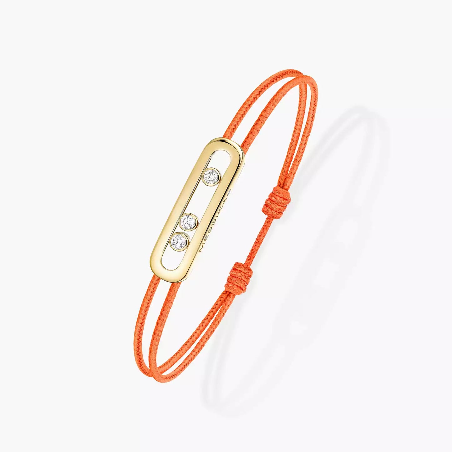Bracelet or jaune 18Kt Messika Care(s) cordon orange