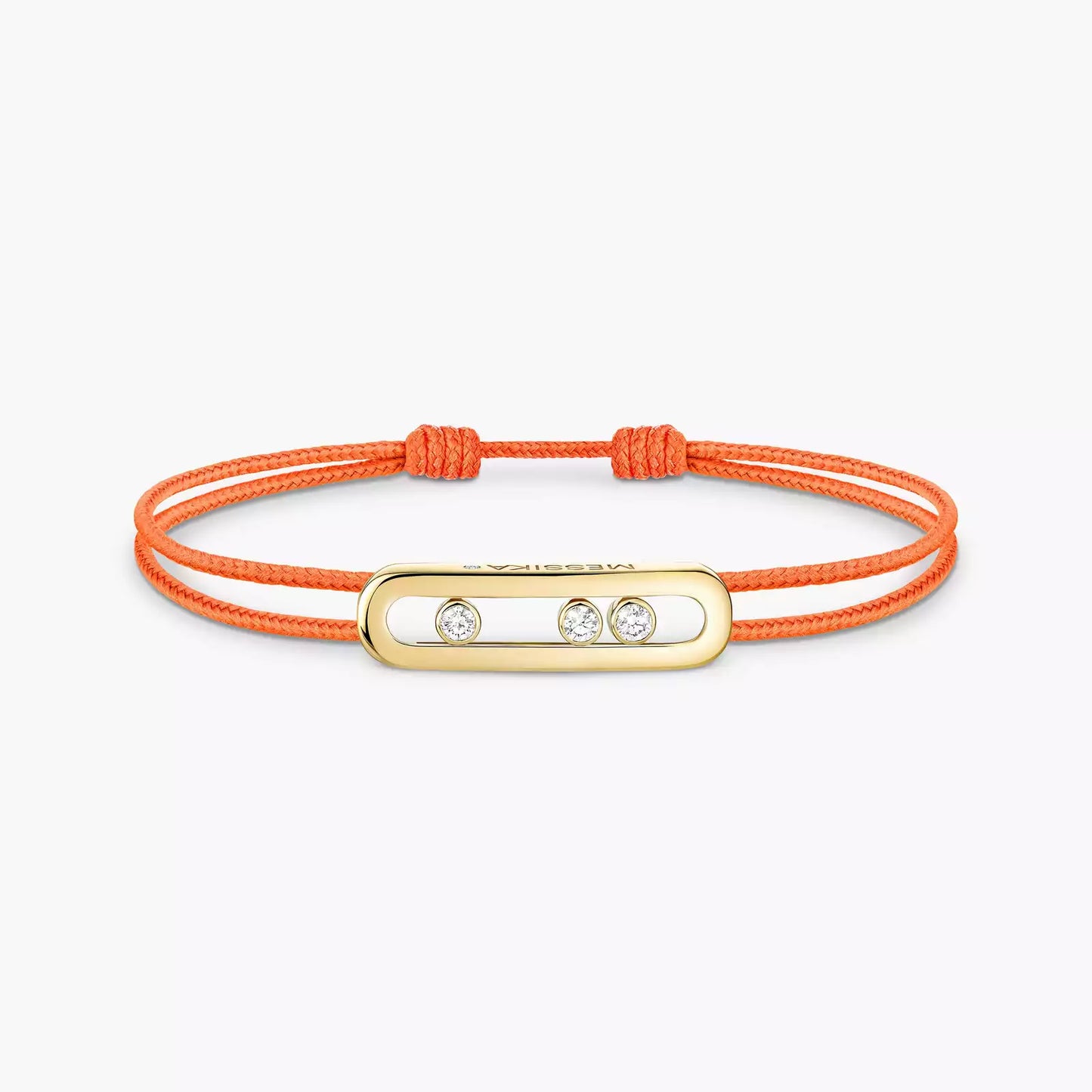 Bracelet or jaune 18Kt Messika Care(s) cordon orange