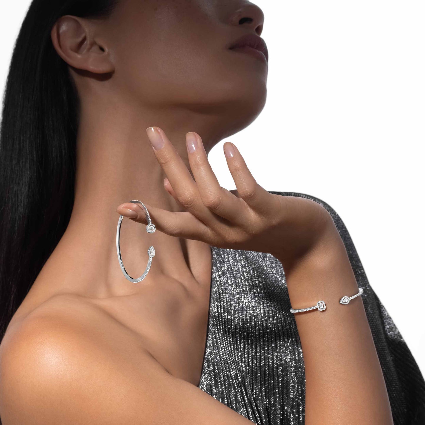 Bracelet My Twin Skinny pavé or et diamants