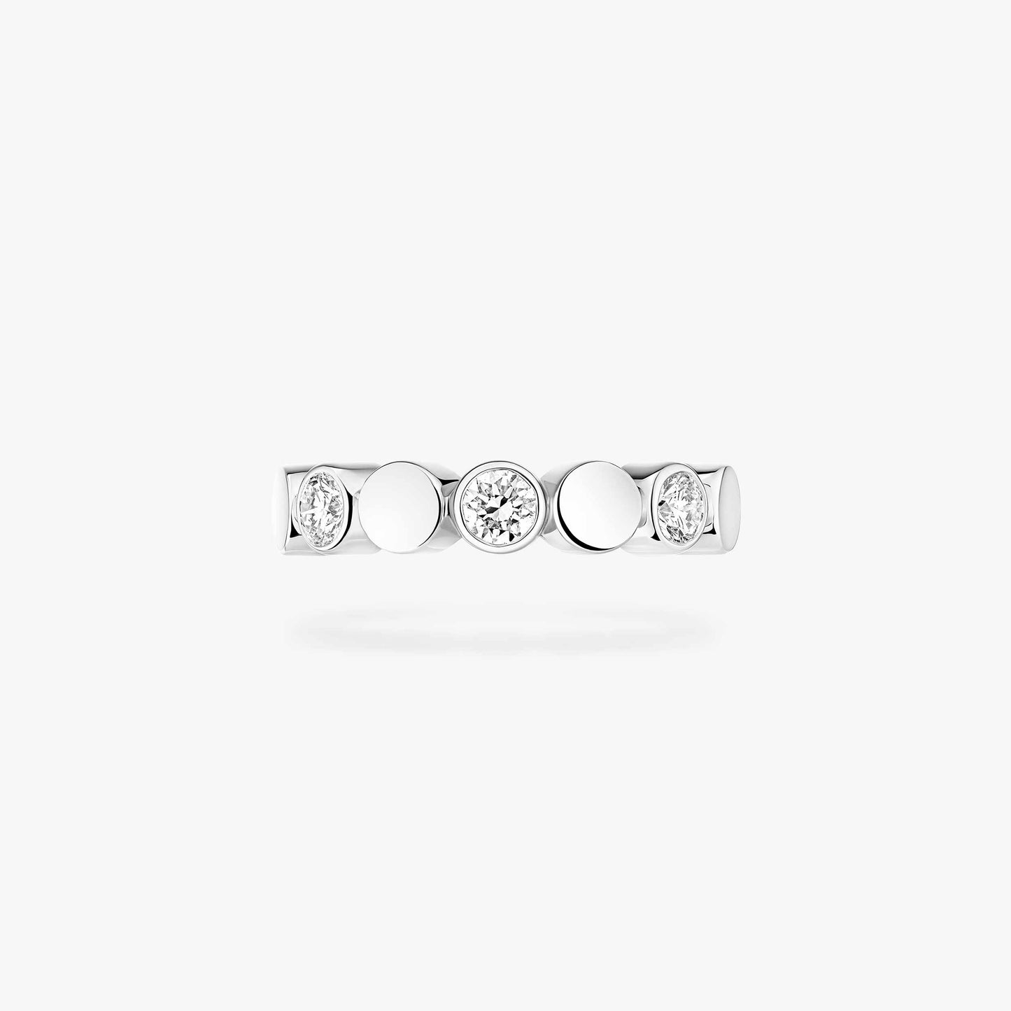 Mono clip milieu D-Vibes or blanc 18Kt et diamants