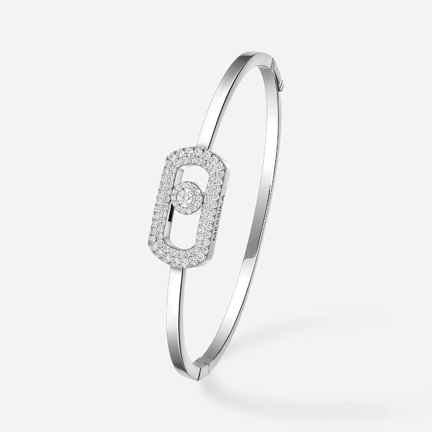 Bracelet jonc So Move pavé or et diamants