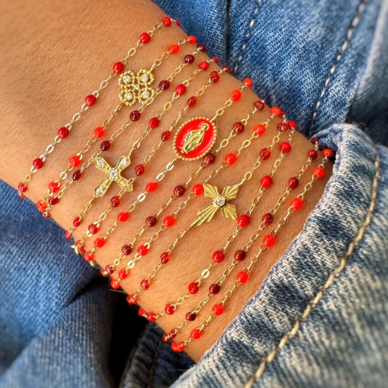Bracelet Gigi Classique Corail or jaune 17cm