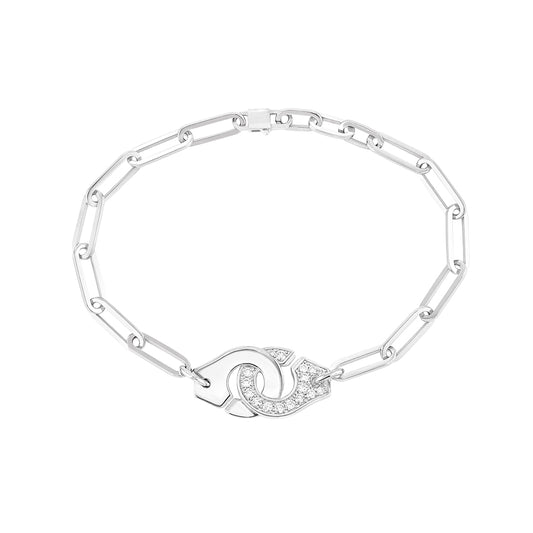 Bracelet Menottes R12 or blanc 18Kt et diamants