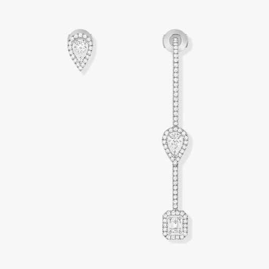 Boucles d'oreilles My Twin Hameçons pavées or et diamants
