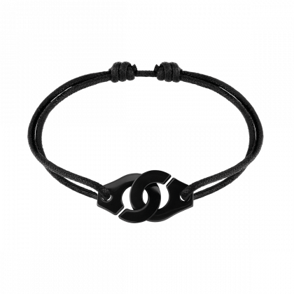 Bracelet sur cordon Menottes R15 titane noir