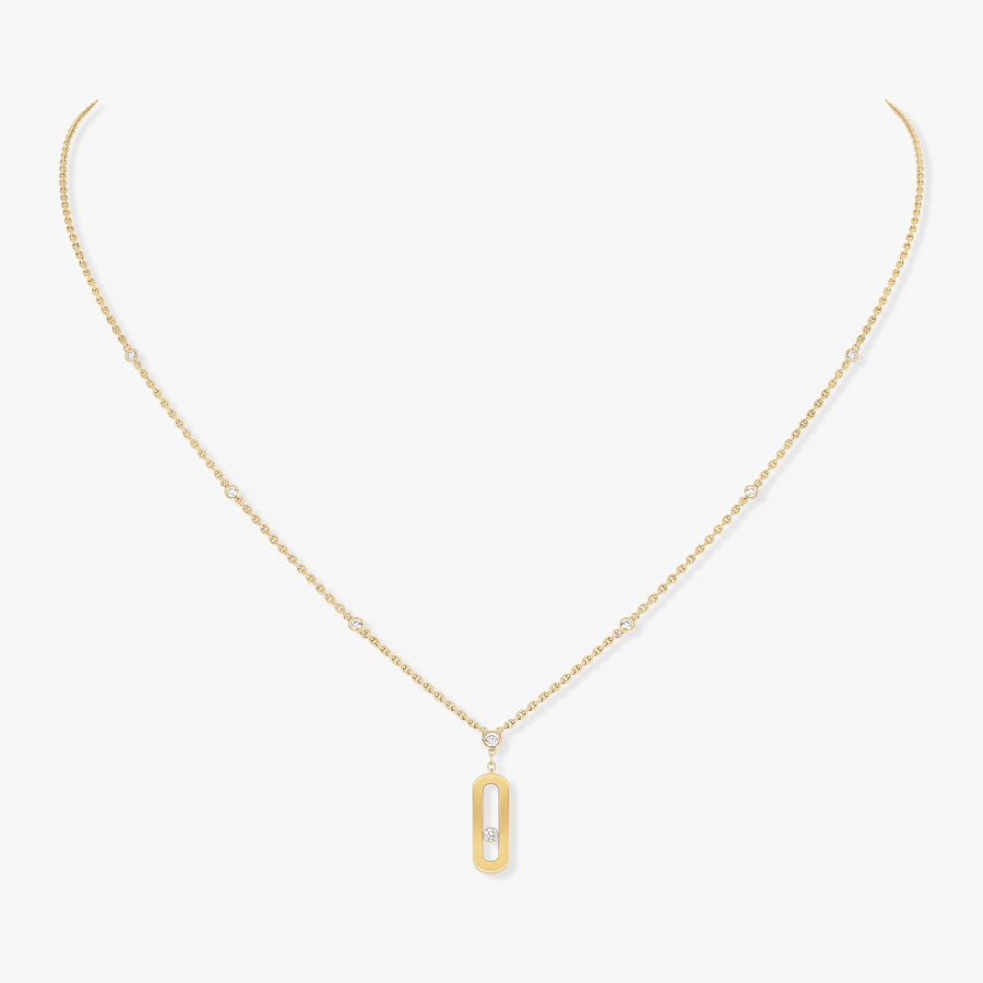 Collier Long Move Uno or et diamants