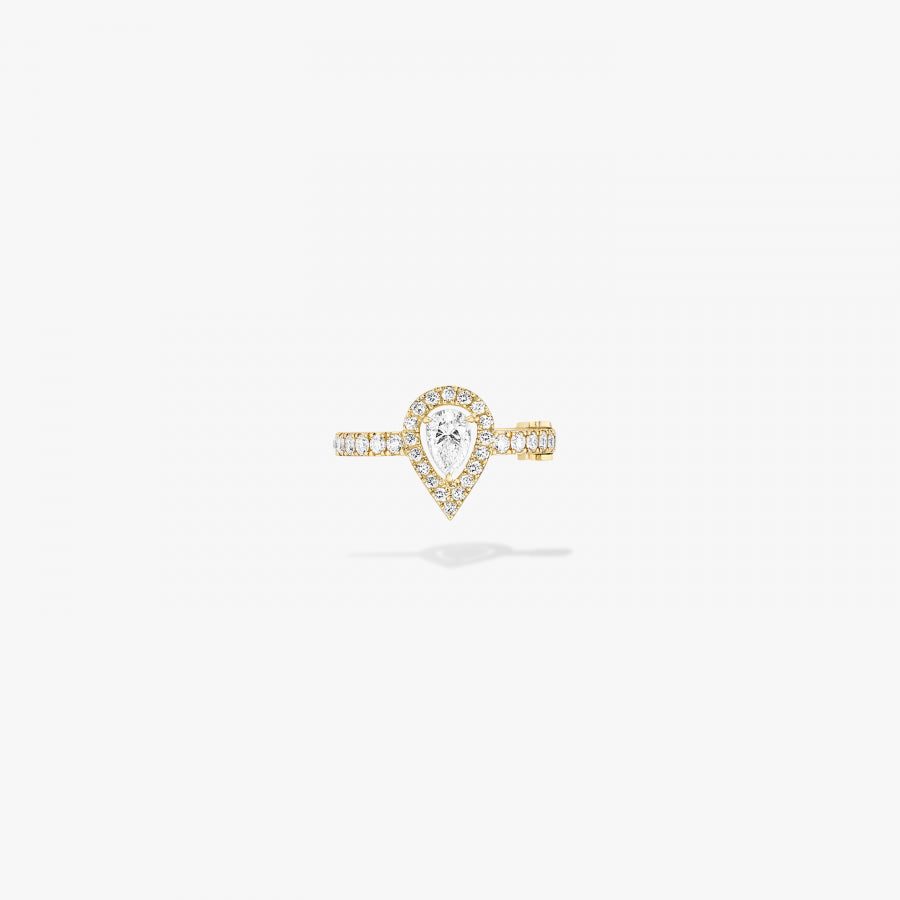 Mono clip milieu My Twin or et diamant taille poire