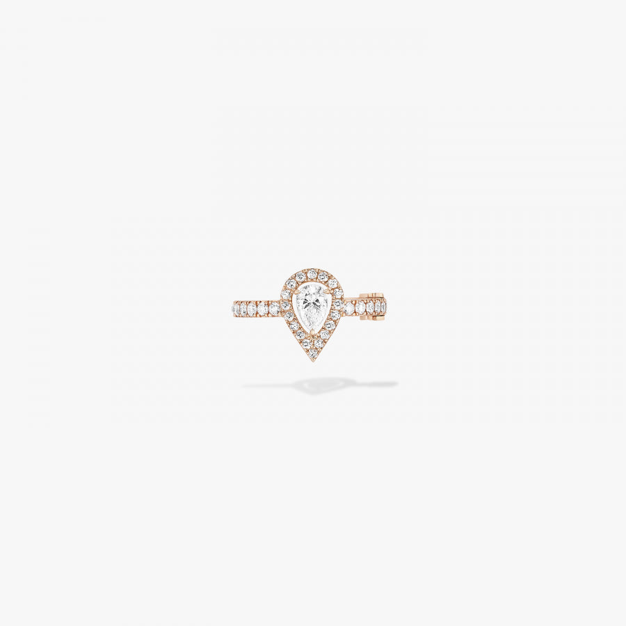 Mono clip milieu My Twin or et diamant taille poire